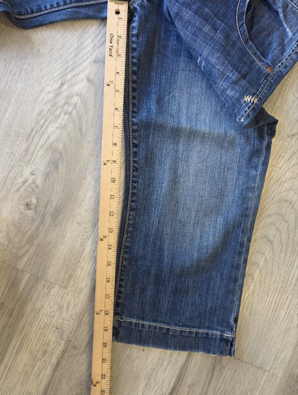 Maurices Dark Blue Distressed Cropped Jeans - Picture 8 of 12